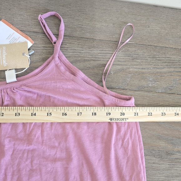Ecothread Sustainable Mauve Pink Wide Leg Jumpsuit Romper NWT Large Boho Harem - Picture 7 of 11